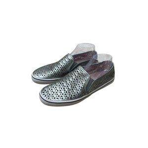 Kate Spade Sadie Slip On Sneakers Silver Metallic Size 10 Womens